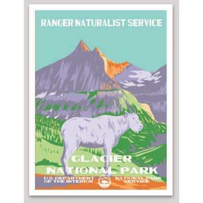 Glacier National Park WPA Sticker Large - sticker