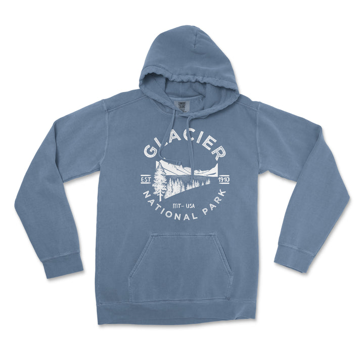 Glacier Valley National Park Comfort Colors Hoodie - S / Blue Jean - hoodie