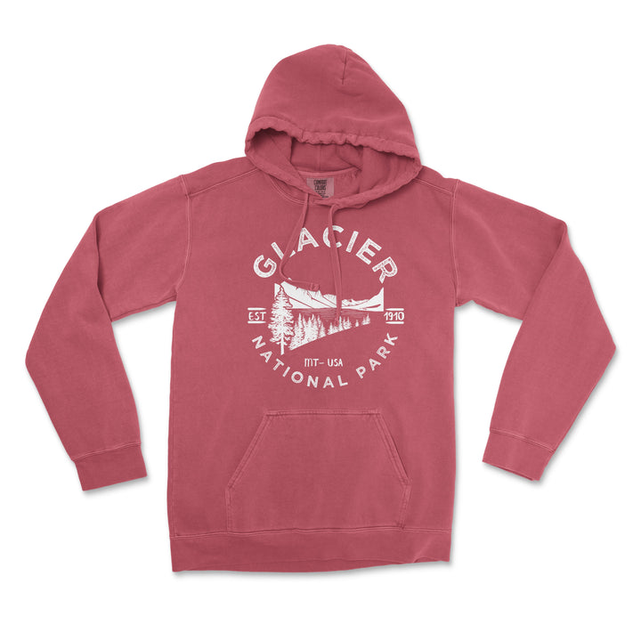 Glacier Valley National Park Comfort Colors Hoodie - S / Crimson - hoodie