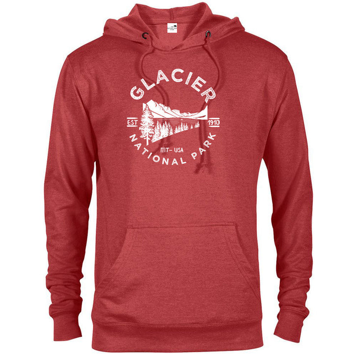 Glacier Valley National Park Hoodie - S / Red Heather - hoodie