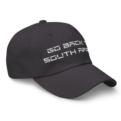 Go Back to South Africa Elon Musk Embroidered Unstructured Dad Hat