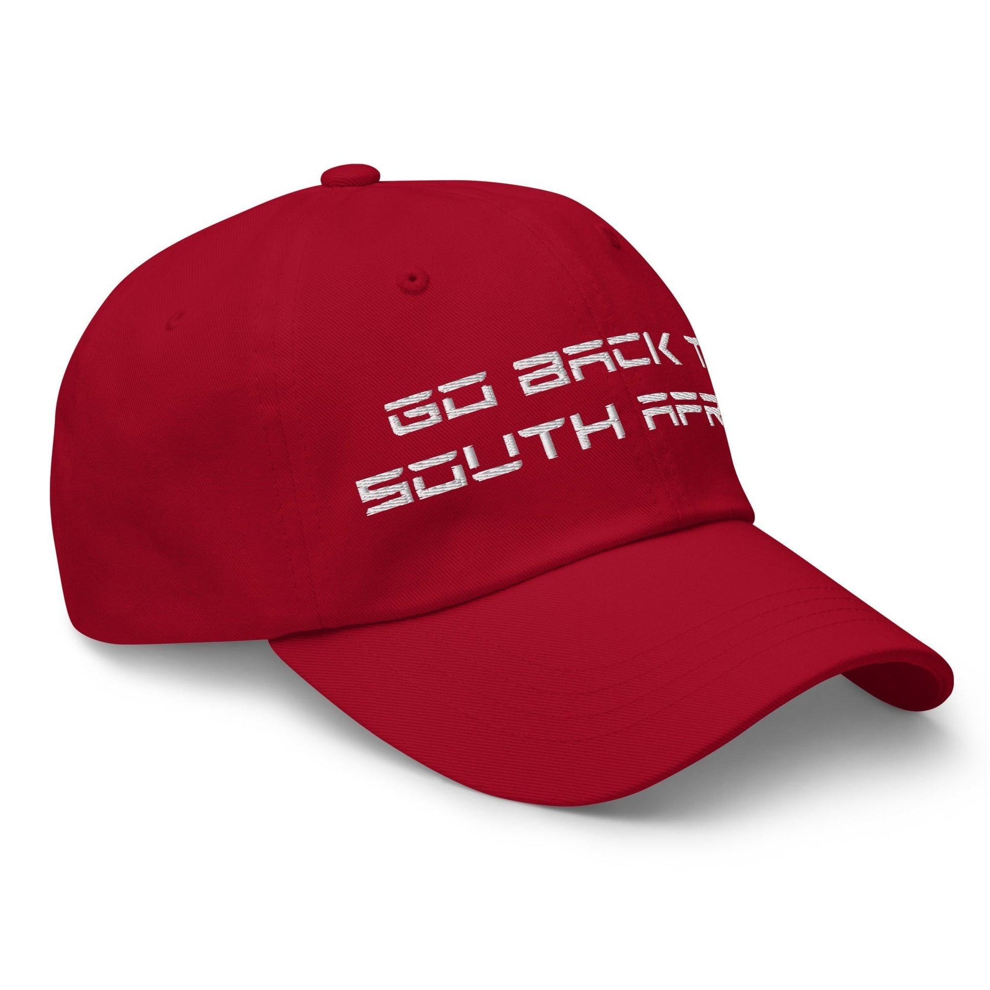 Go Back to South Africa Elon Musk Embroidered Unstructured Dad Hat