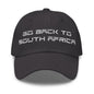 Go Back to South Africa Elon Musk Embroidered Unstructured Dad Hat - Dark Grey