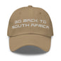Go Back to South Africa Elon Musk Embroidered Unstructured Dad Hat - Khaki