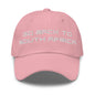 Go Back to South Africa Elon Musk Embroidered Unstructured Dad Hat - Pink