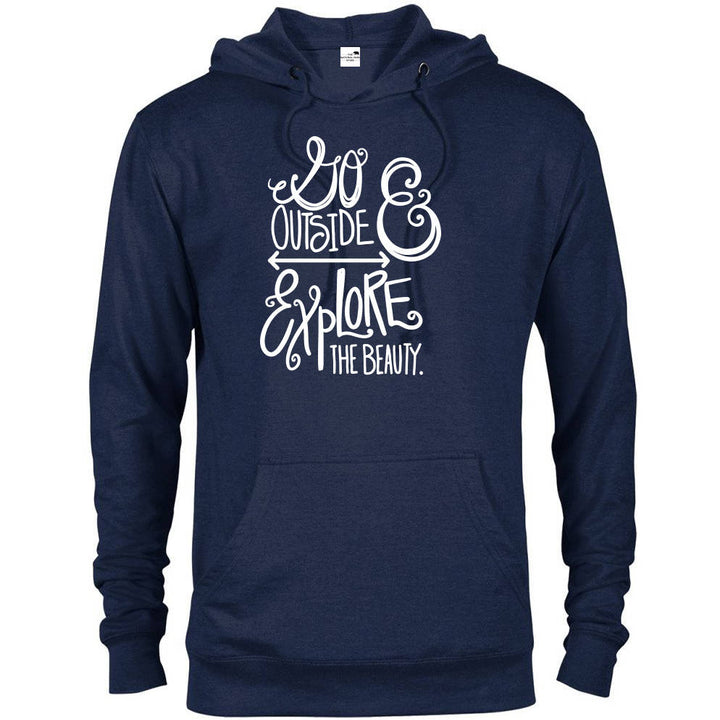 Go Outside and Explore the Beauty Hoodie - Navy / S - hoodie