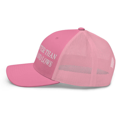 God is Greater than the Highs and Lows Embroidered Mesh Trucker Hat