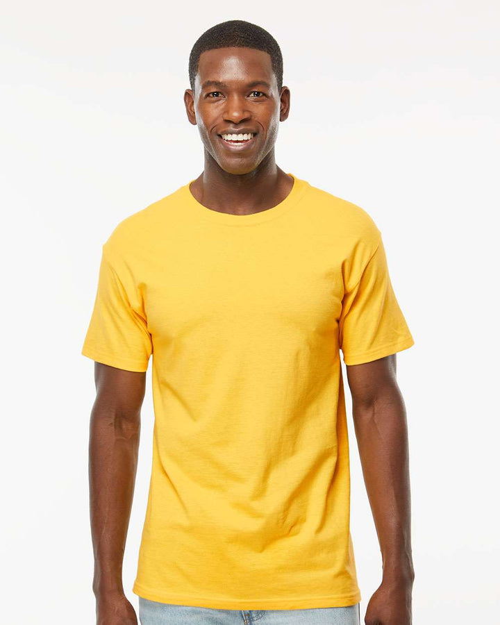 Gold soft touch tee: perfect for custom apparel and screen printing 4800 colorset 3 - Yellow / S - T-Shirt