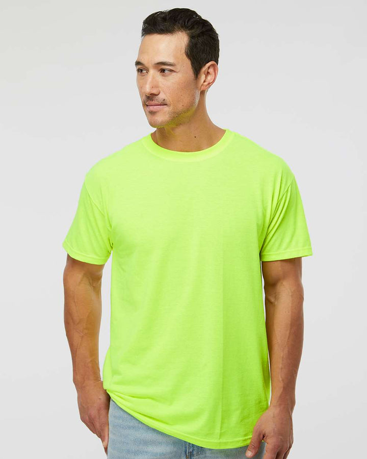 Gold soft touch tee: perfect for custom apparel and screen printing 4800 colorset 3 - Safety Green / S - T-Shirt