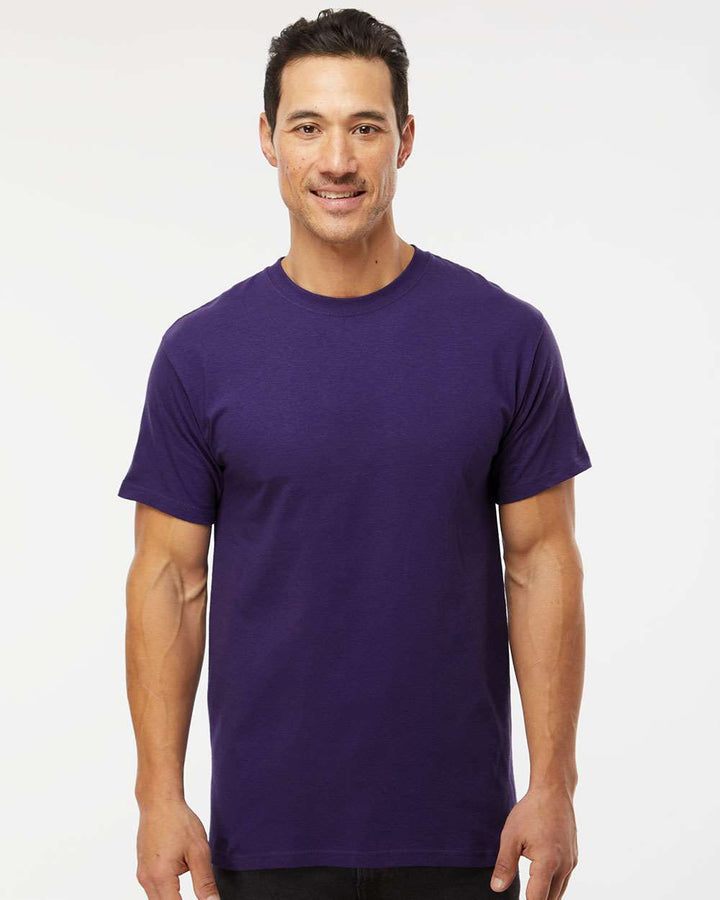 Gold soft touch tee: perfect for custom apparel and screen printing 4800 colorset 3 - Purple / S - T-Shirt