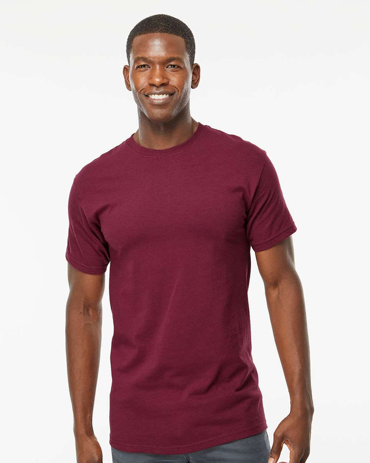 Gold soft touch tee: perfect for custom apparel and screen printing 4800 colorset 3 - Maroon / S - T-Shirt