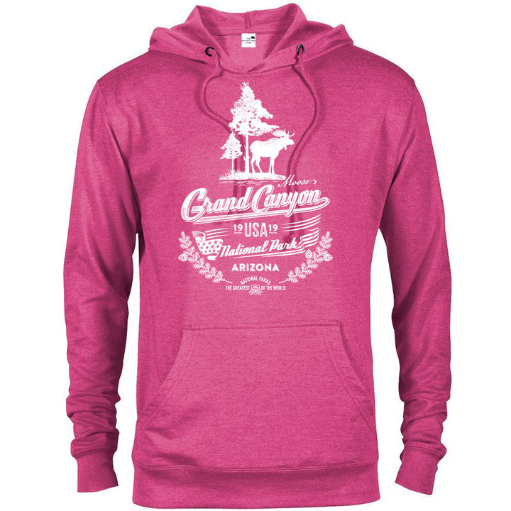 Grand Canyon National Park Moose Hoodie - Heliconia Heather / S - hoodie