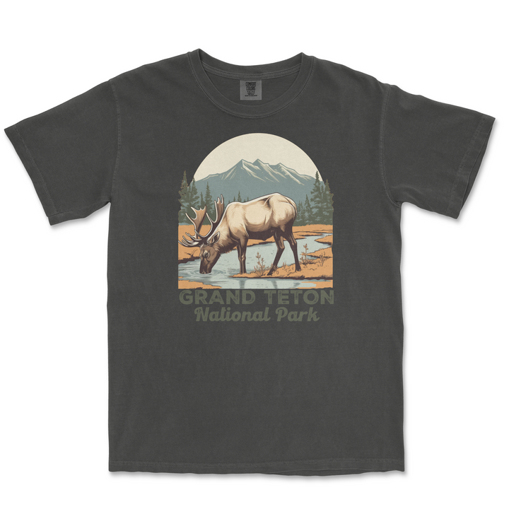 Grand Teton National Park Comfort Colors T Shirt - S / Pepper - tshirt