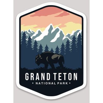 Grand Teton National Park Die Cut Sticker Large - sticker