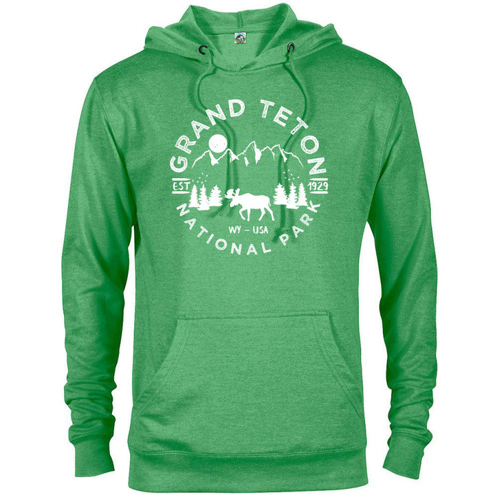 Grand Teton National Park Hoodie - Kelly Green / S - hoodie