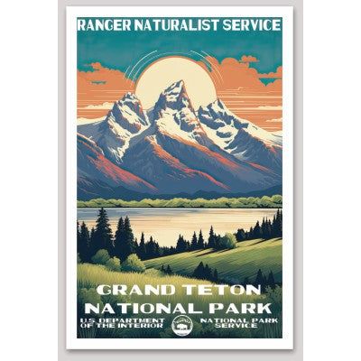 Grand Teton National Park WPA Sticker Large - sticker