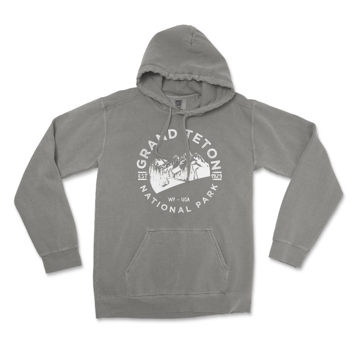 Grand Teton Valley National Park Comfort Colors Hoodie - S / Grey - hoodie