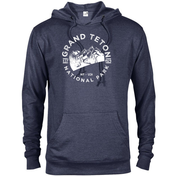 Grand Teton Valley National Park Hoodie - Denim Heather / S - hoodie