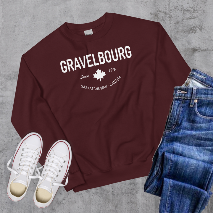 Gravelbourg Since 1916 Crewneck - Maroon / S