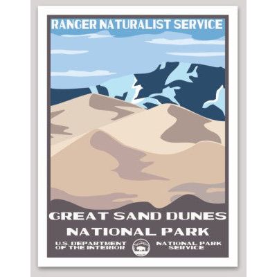 Great Sand Dunes National Park WPA Sticker Large - sticker