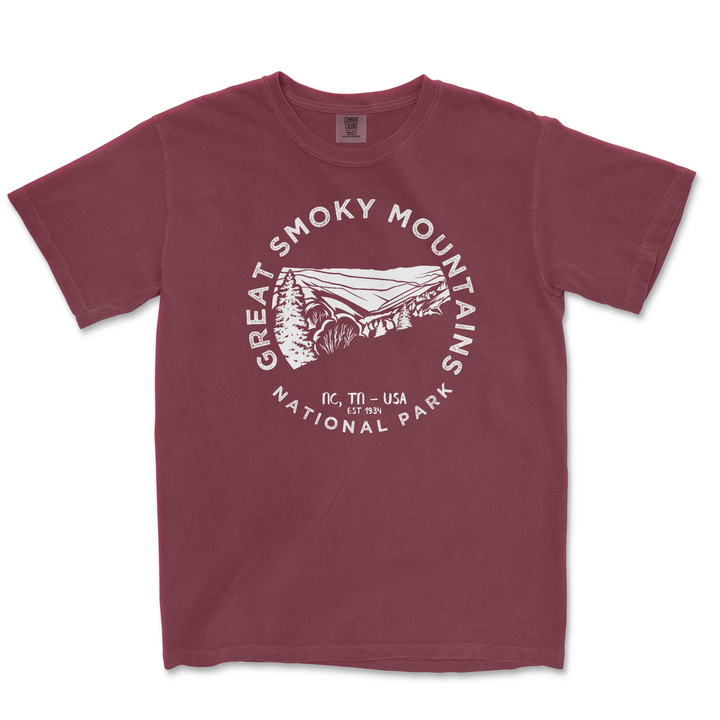 Great Smoky Mountains National Park Comfort Colors T Shirt - S / Brick - tshirt