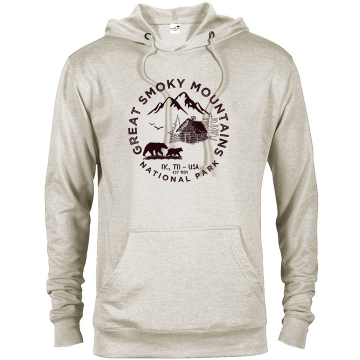 Great Smoky Mountains National Park Hoodie - S / Oatmeal - hoodie