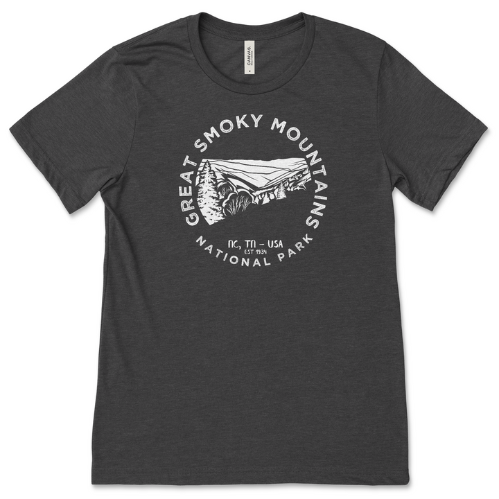 Great Smoky Mountains National Park T shirt - Dark Grey Heather / S - tshirt