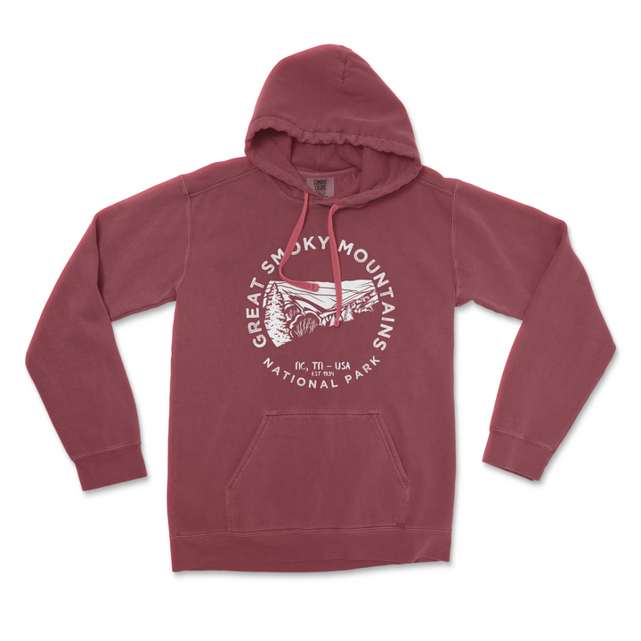 Great Smoky National Park Comfort Colors Hoodie - S / Crimson - hoodie