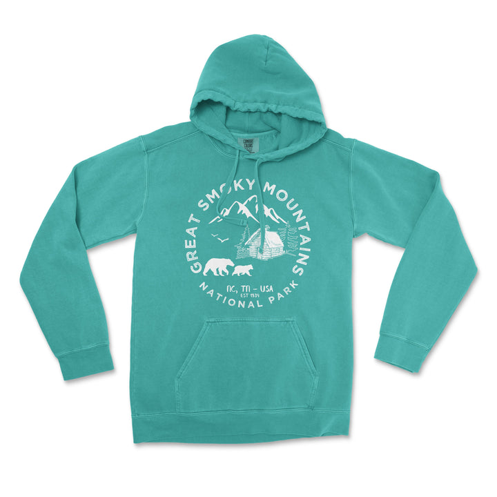 Great Smoky National Park Comfort Colors Hoodie - S / Seafoam - hoodie