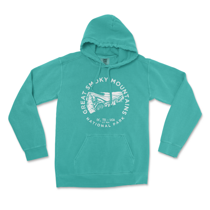 Great Smoky National Park Comfort Colors Hoodie - S / Seafoam - hoodie