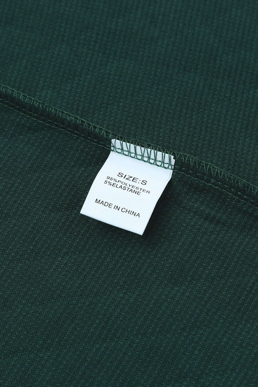 Sweatshirts & Hoodies-Green Plaid Geometric Texture Trim Buttons Neck Quilted Sweatshirt-torontoscreenprinting.ca