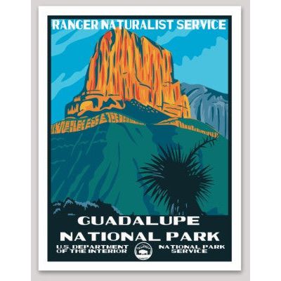 Guadalupe Mountains National Park WPA Sticker Large - sticker