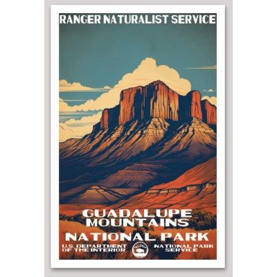 Guadalupe Mountains National Park WPA Sticker Large - sticker