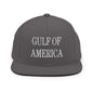 Gray flat-brimmed cap from Gulf of America Embroidered Flat Bill Brim Snapback Hat