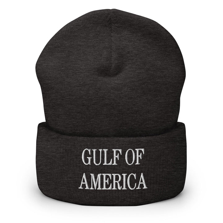 Gulf of America Embroidered Knit Cuffed Beanie - Dark Grey