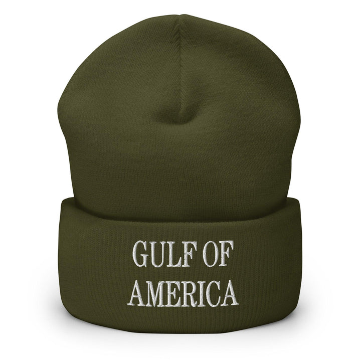 Gulf of America Embroidered Knit Cuffed Beanie - Olive