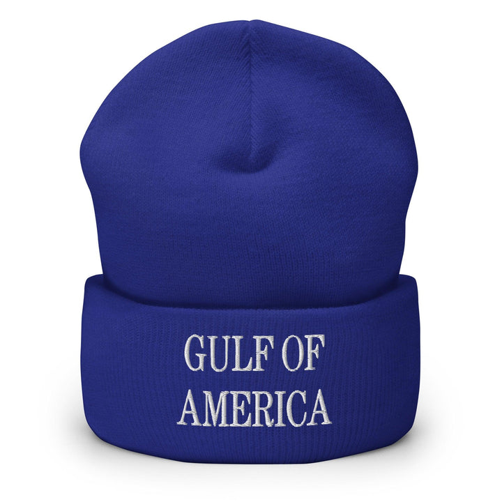 Gulf of America Embroidered Knit Cuffed Beanie - Royal