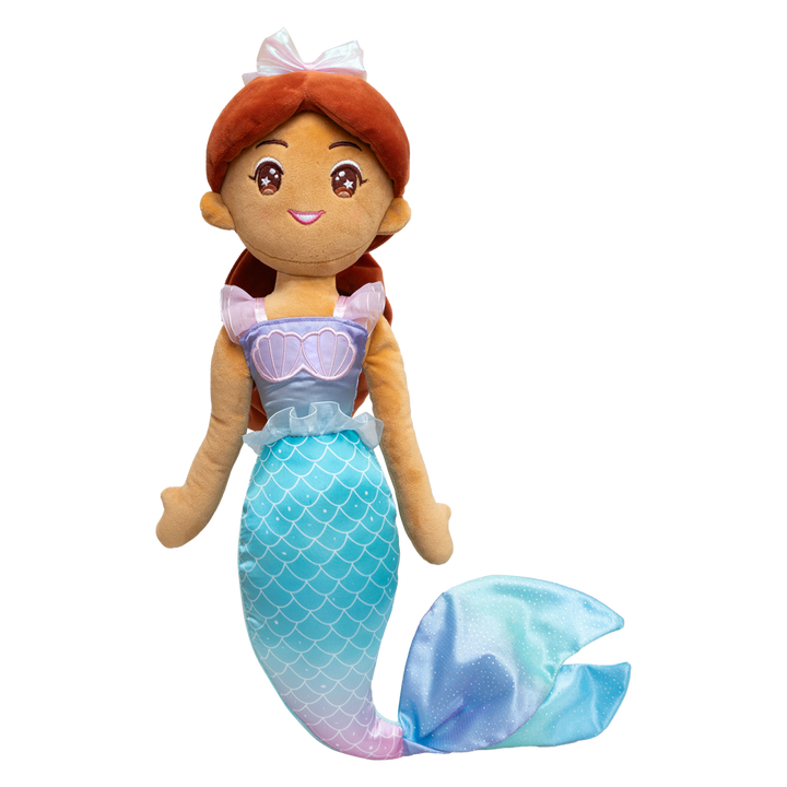 Hailey Mermaid Doll 18’’ - blue - Embroider Buddy®