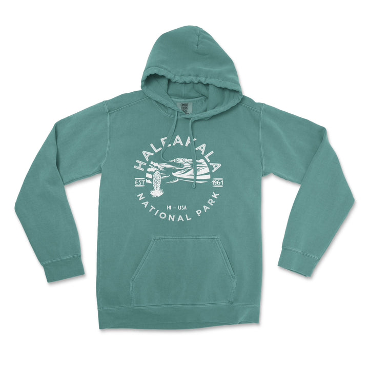 Haleakala National Park Comfort Colors Hoodie - S / Blue Spruce - hoodie