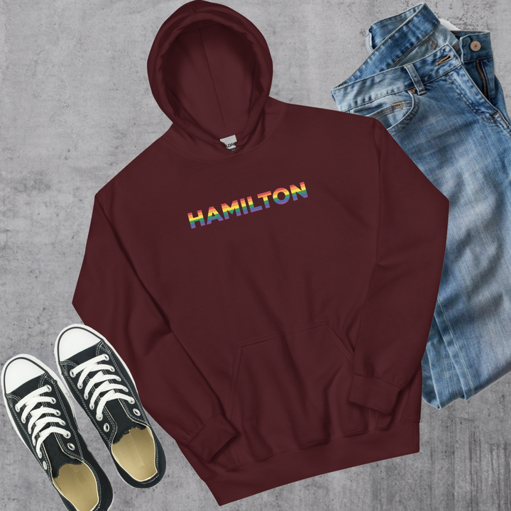 Hamilton ON Pride Hoodie - Maroon / S