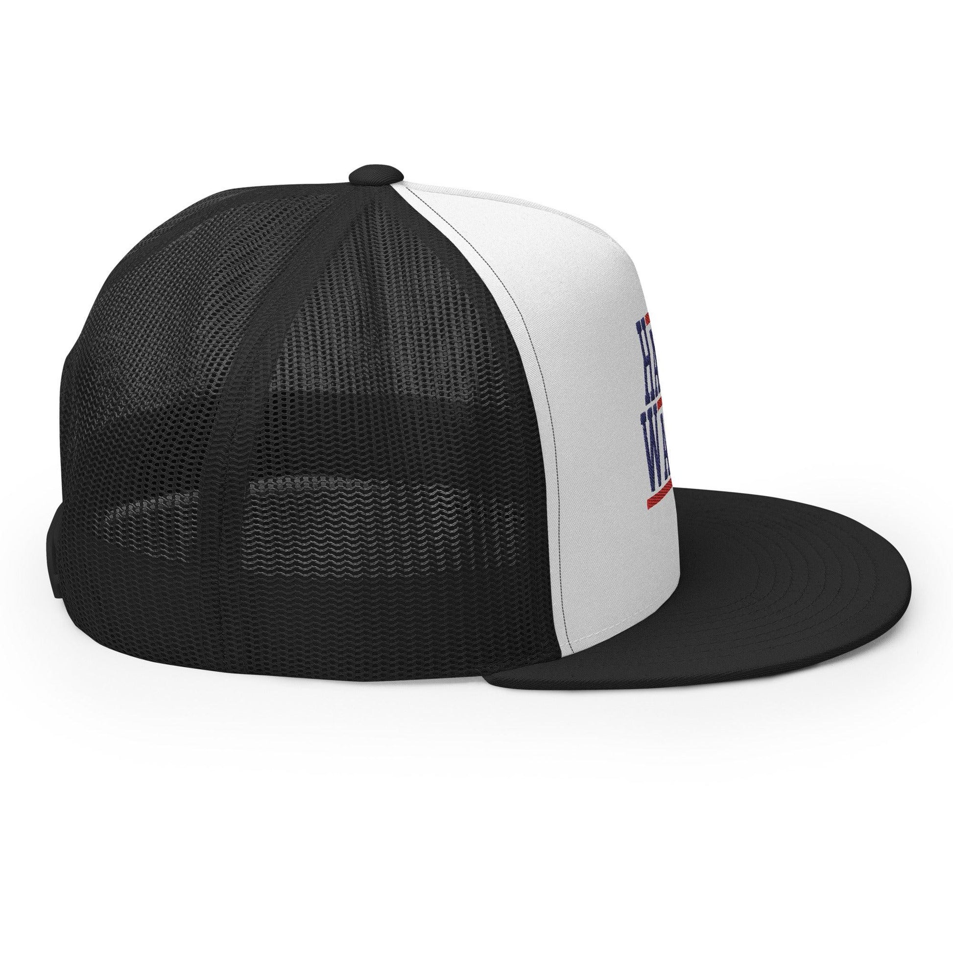 Harris Walz 2024 24 Flat Bill Brim Trucker Hat