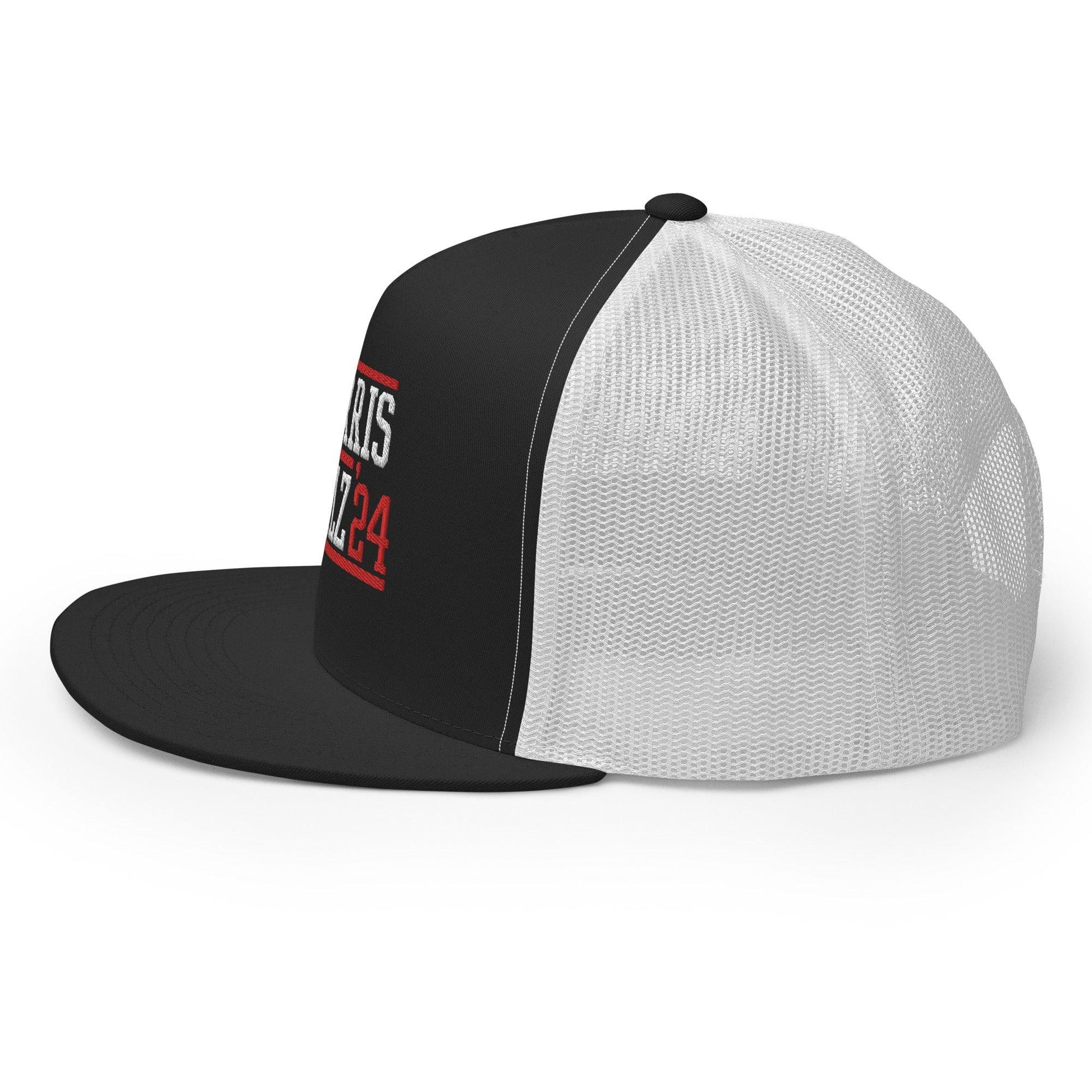 Harris Walz 2024 24 Flat Bill Brim Trucker Hat