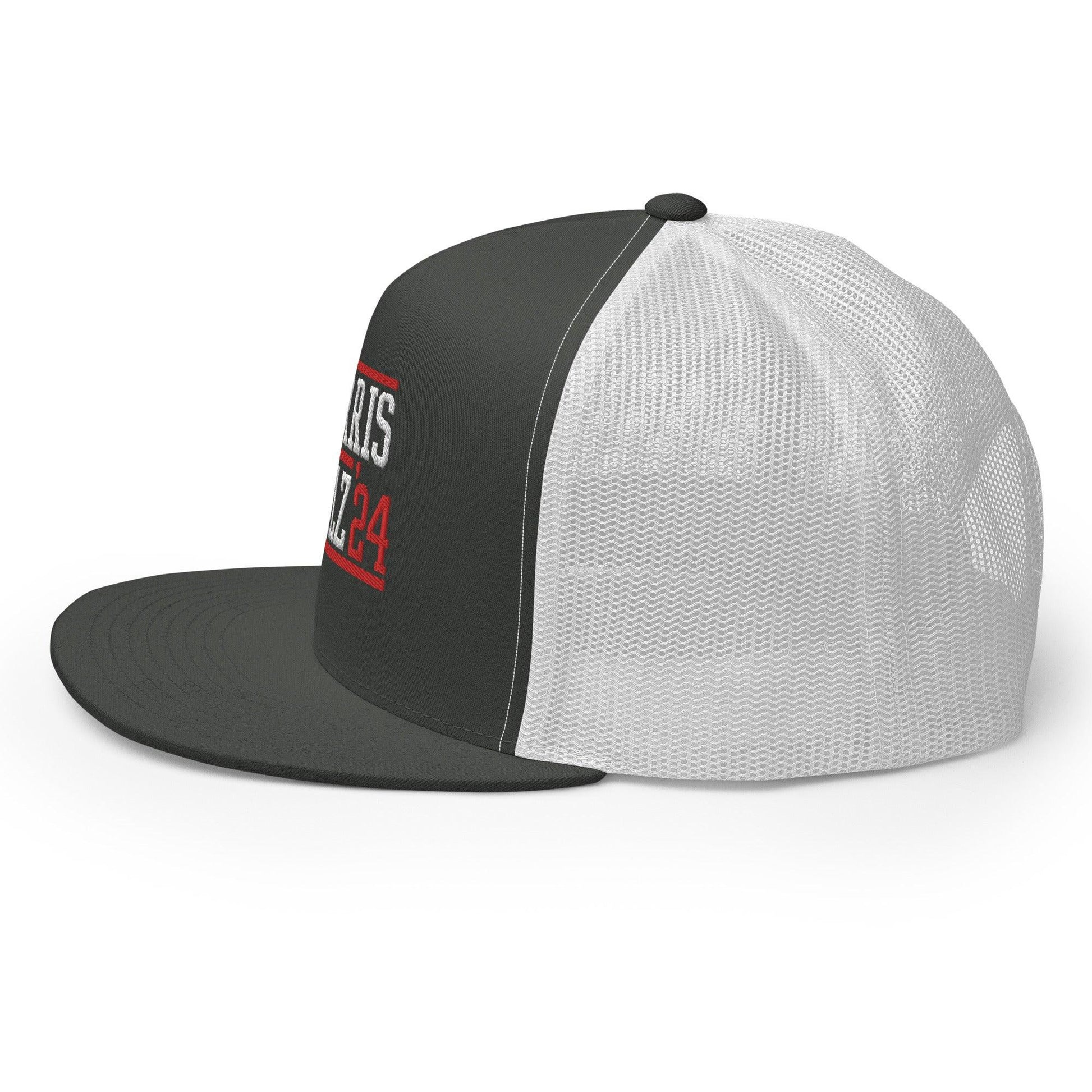 Harris Walz 2024 24 Flat Bill Brim Trucker Hat