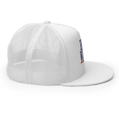 Harris Walz 2024 24 Flat Bill Brim Trucker Hat
