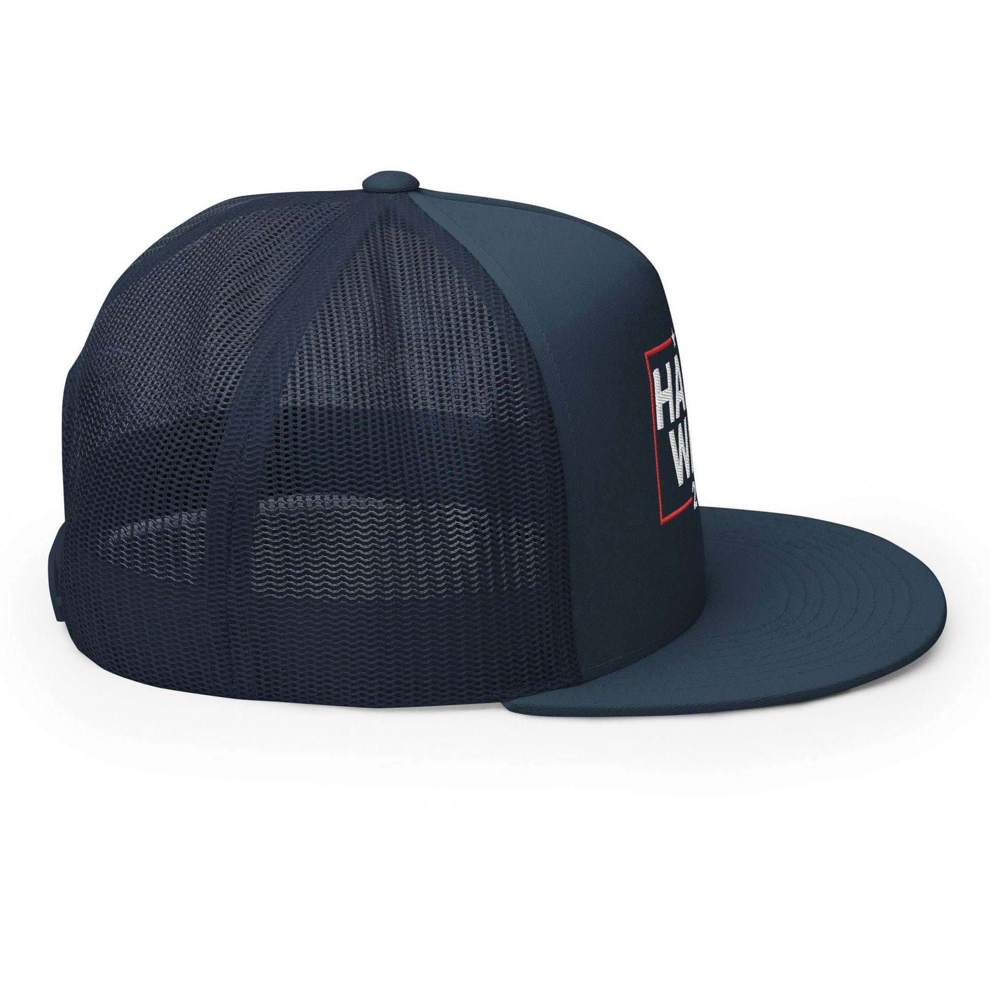 Harris Walz 2024 Flat Bill Brim Trucker Hat
