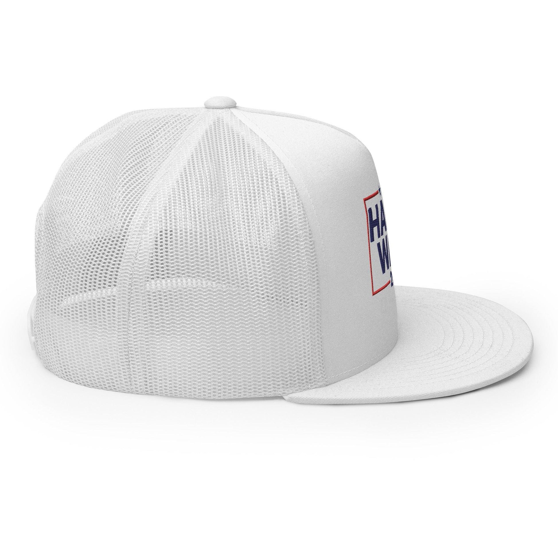 Harris Walz 2024 Flat Bill Brim Trucker Hat