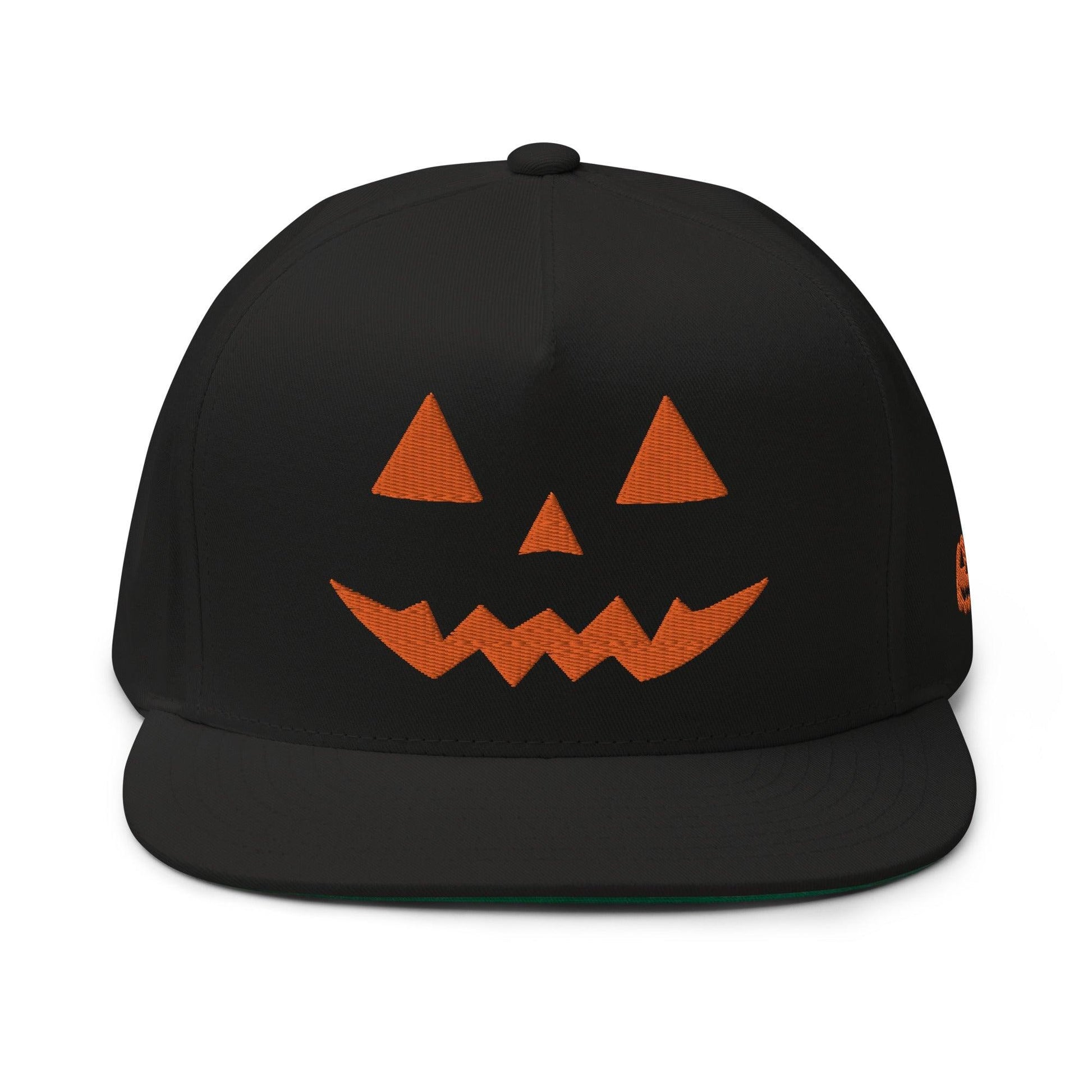 Harris Walz Jack-O’-Lantern Pumpkin Halloween Embroidered Flat Bill Brim 5 Panel Snapback Hat