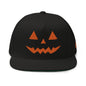 Harris Walz Jack-O’-Lantern Pumpkin Halloween Embroidered Flat Bill Brim 5 Panel Snapback Hat