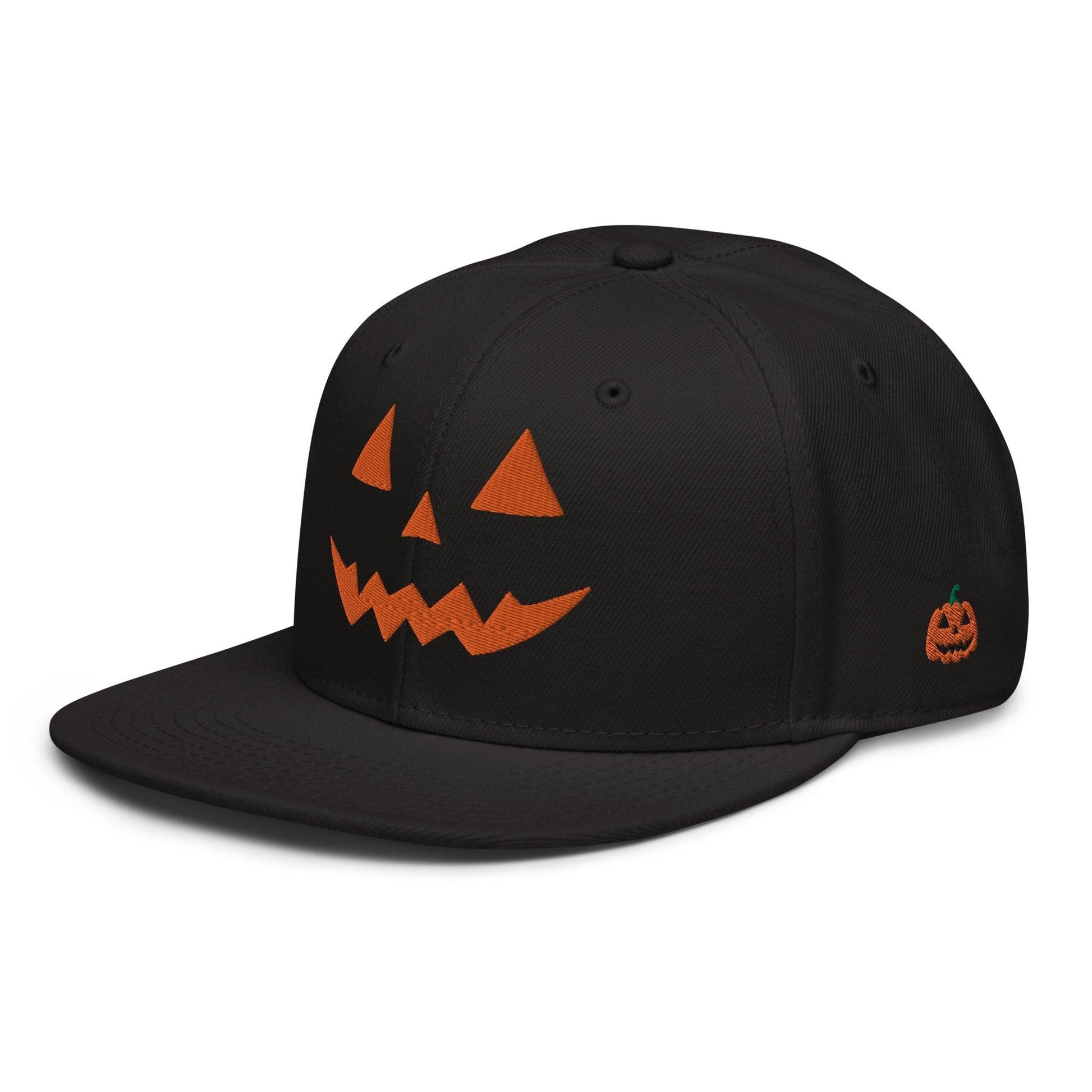 Harris Walz Jack-O’-Lantern Pumpkin Halloween Embroidered Flat Bill Brim High Crown Snapback Hat