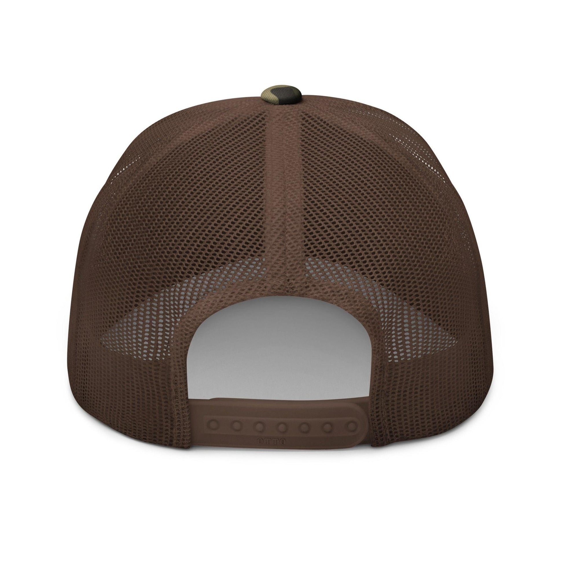 Harris-Walz Midwest Princess Parody Embroidered Camo Trucker Hat Orange